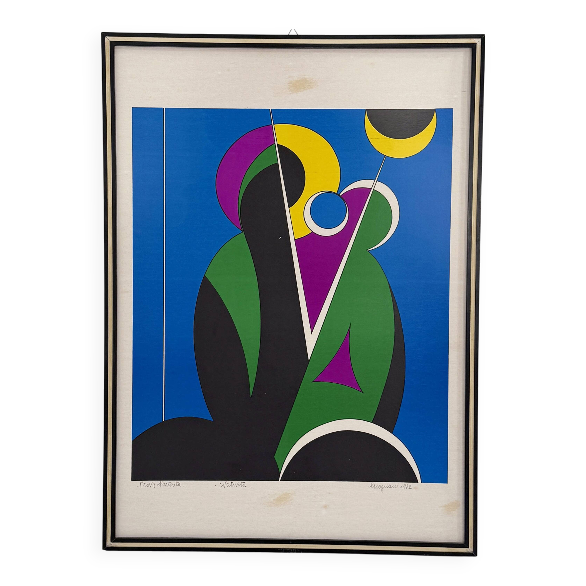 Lithograph “Natività” by Corrado Cicognani, 1970