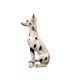Large Italian Vintage Ceramic Harlequin Dog, 1970/80s