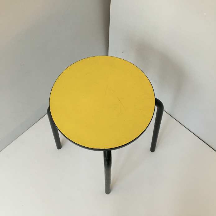 Yellow vintage stool