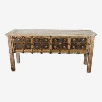 Carved wooden console