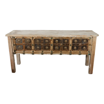Carved wooden console