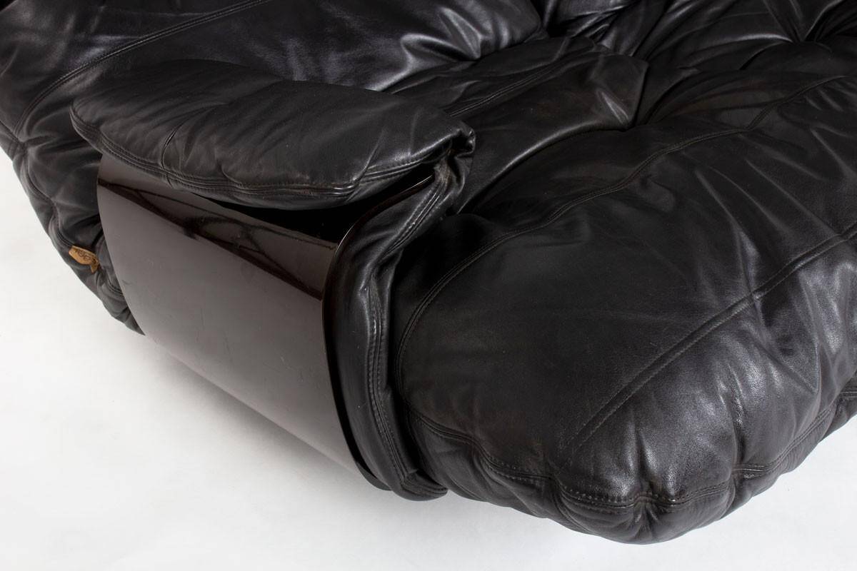 Marsala Lounge 3-Seater Leather Sofa by Michel Ducaroy for Ligne R