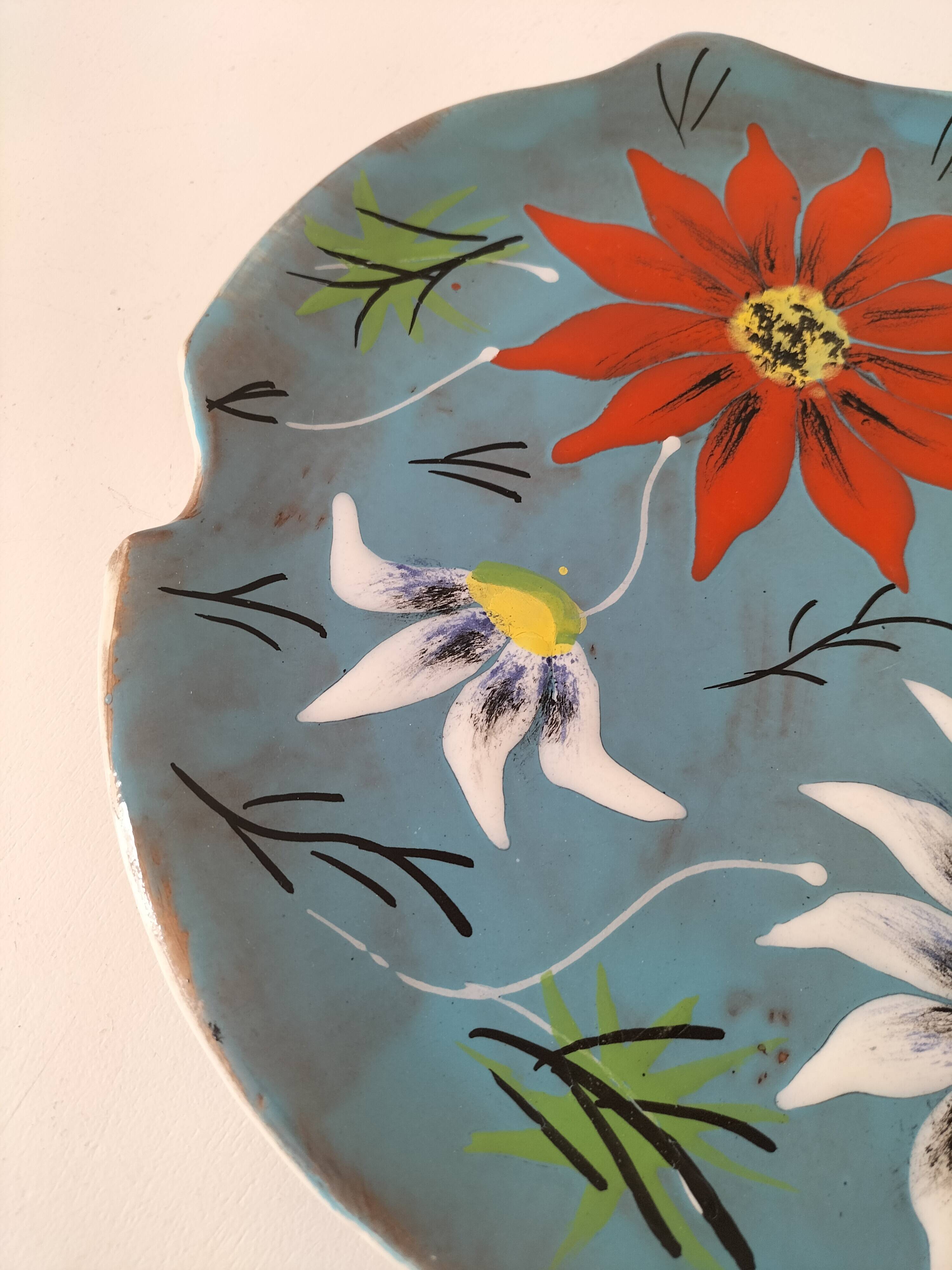 Glazed earthenware dish in the style of Bresse pottery