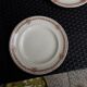 Set of 6 vintage flat plates, 23 cm, Longwy brand, Mireille pattern.