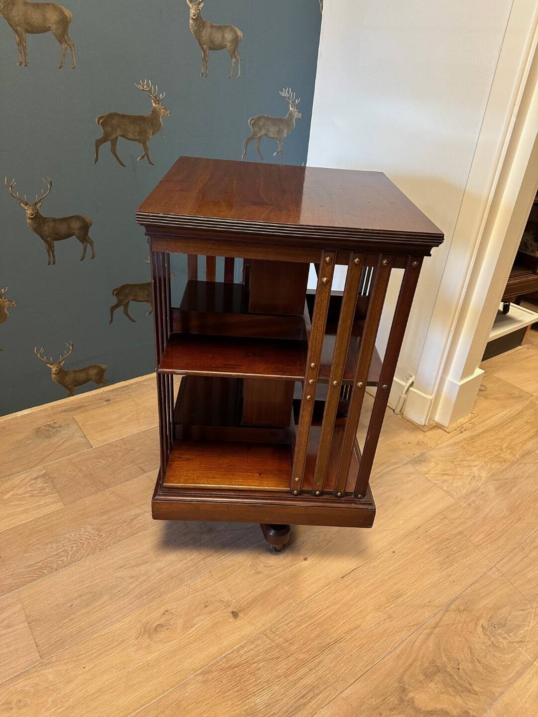 Antique revolving bookcase