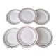 6 Flat plates in Chartres-sur-Cher porcelain, Limoges paste and enamel