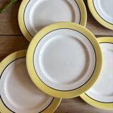 Set of 6 vintage dessert plates, Menton model by Salins
