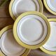 Set of 6 vintage dessert plates, Menton model by Salins