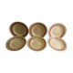 Service of 6 hollow plates in Faince of Badonviller decoration of red bevels