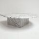 Solid Carrera marble coffee table, 1980s