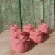 Rose button candle holders set of 6