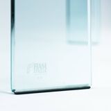 Fiam glass round coffee or sidetable, Italy, 1980s