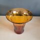 Amber glass flared vase