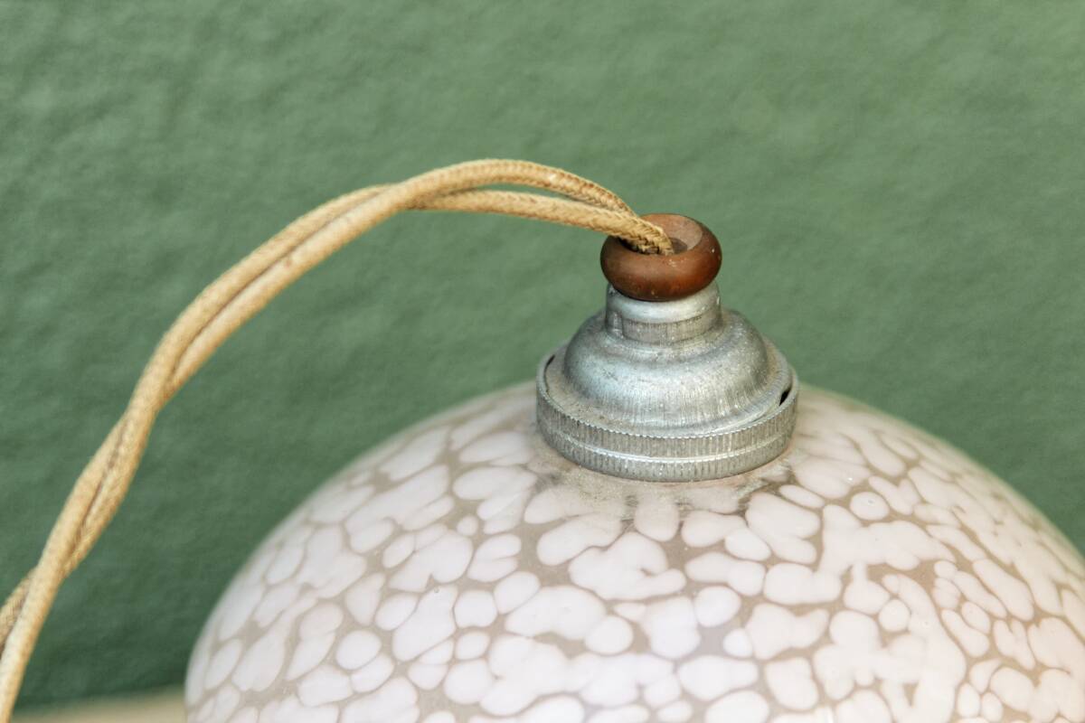 Art deco pendant lamp in Clichy glass