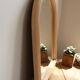 Powder pink arch wall mirror - Art Deco style - Moulded frame