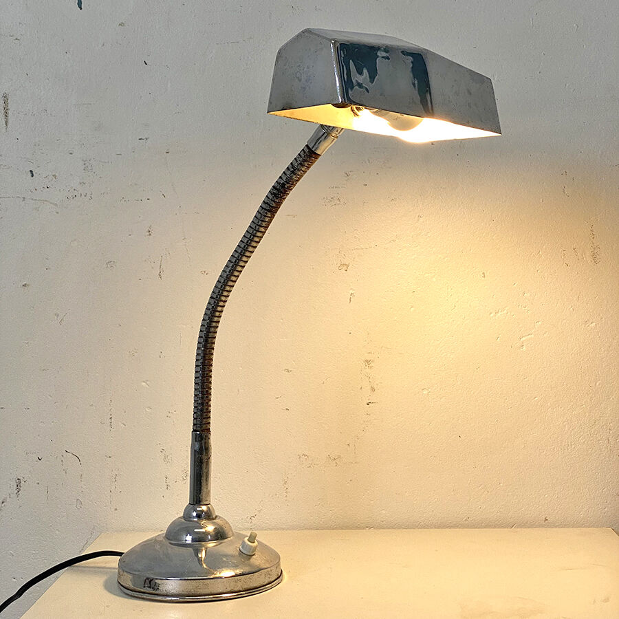 Desk lamp vintage chrome 50's