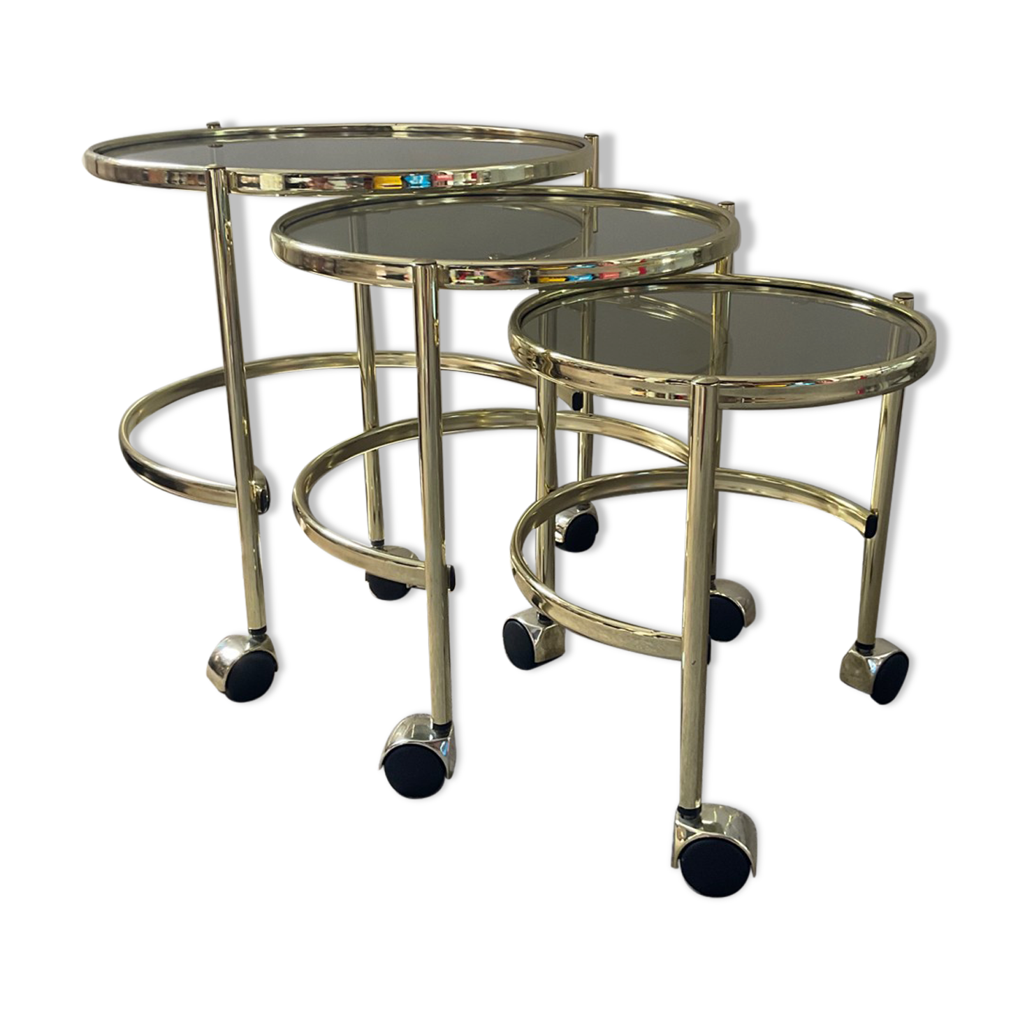 Series of 3 vintage nesting tables from the 70s-80s