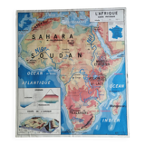 Vintage school map mdi: Africa-Europe physical.