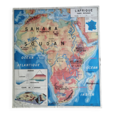 Vintage school map mdi: Africa-Europe physical.