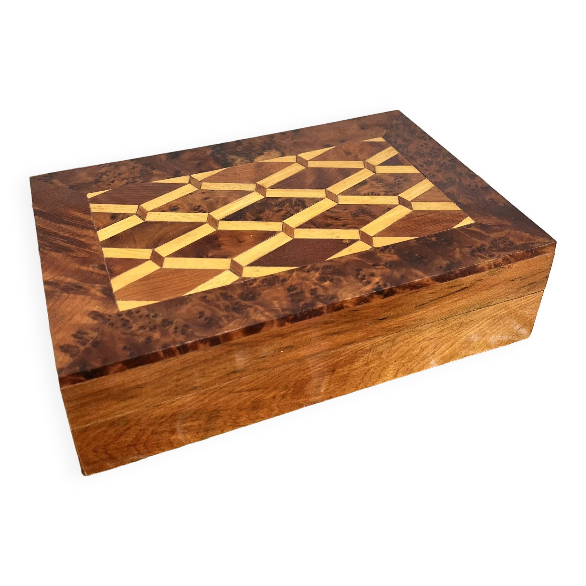 Wooden marquetry box