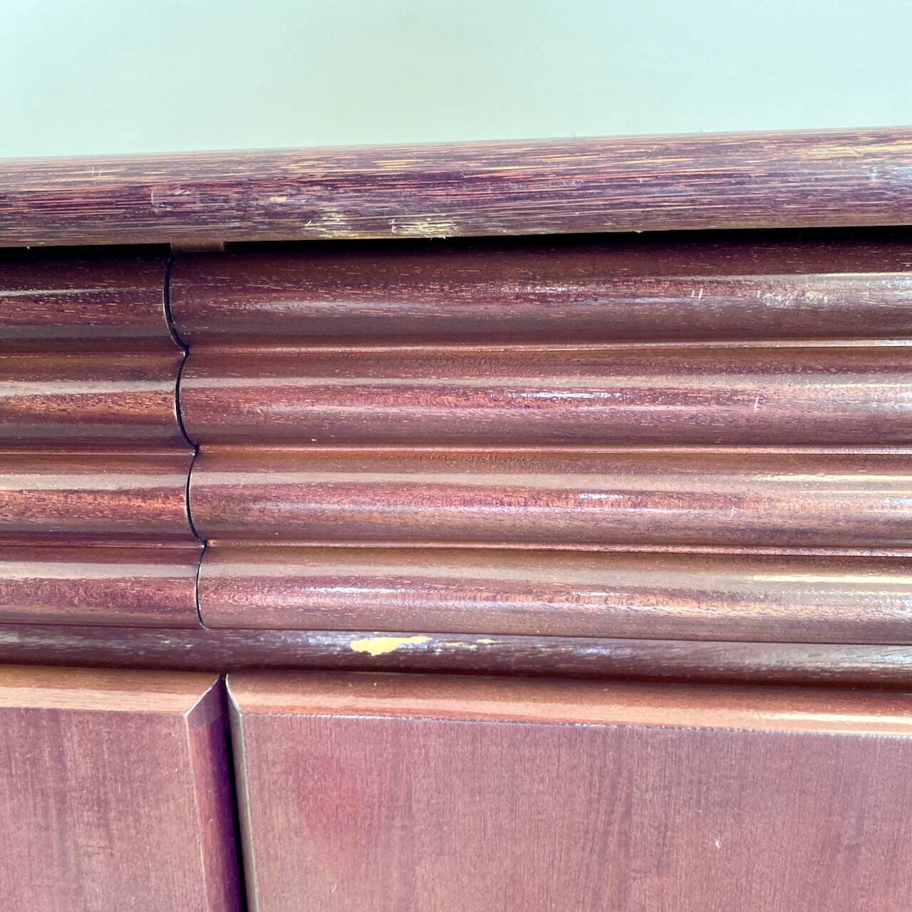 ROBERTI RATTAN PINK/PURPLE SIDEBOARD - ITALY 1990'S