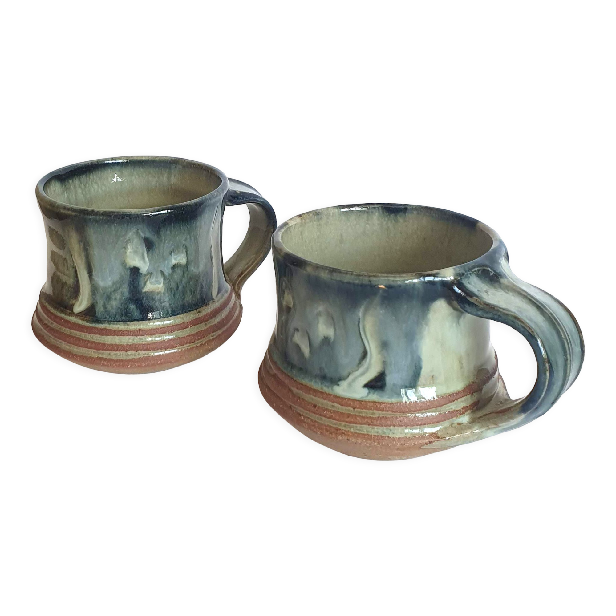 Duo of sandstone cups from Puisaye