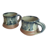 Duo de tasses en grès de Puisaye