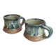 Duo of sandstone cups from Puisaye