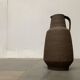 Brutalist German vase on a mid-century stand by Krösselbach Keramik, 1960s.
