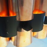 Suspension lamp from the 1960s – 1970s in copper and black metal