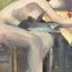 Original French figurative painting from the 70s signed Marais