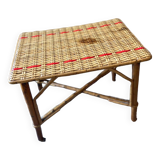 Table en rotin vintage