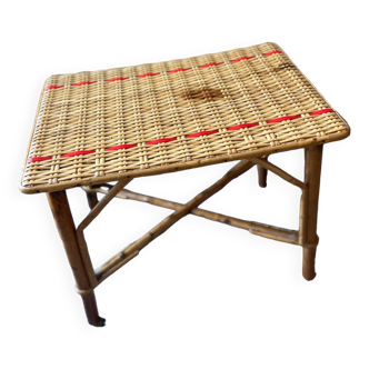 Vintage rattan table