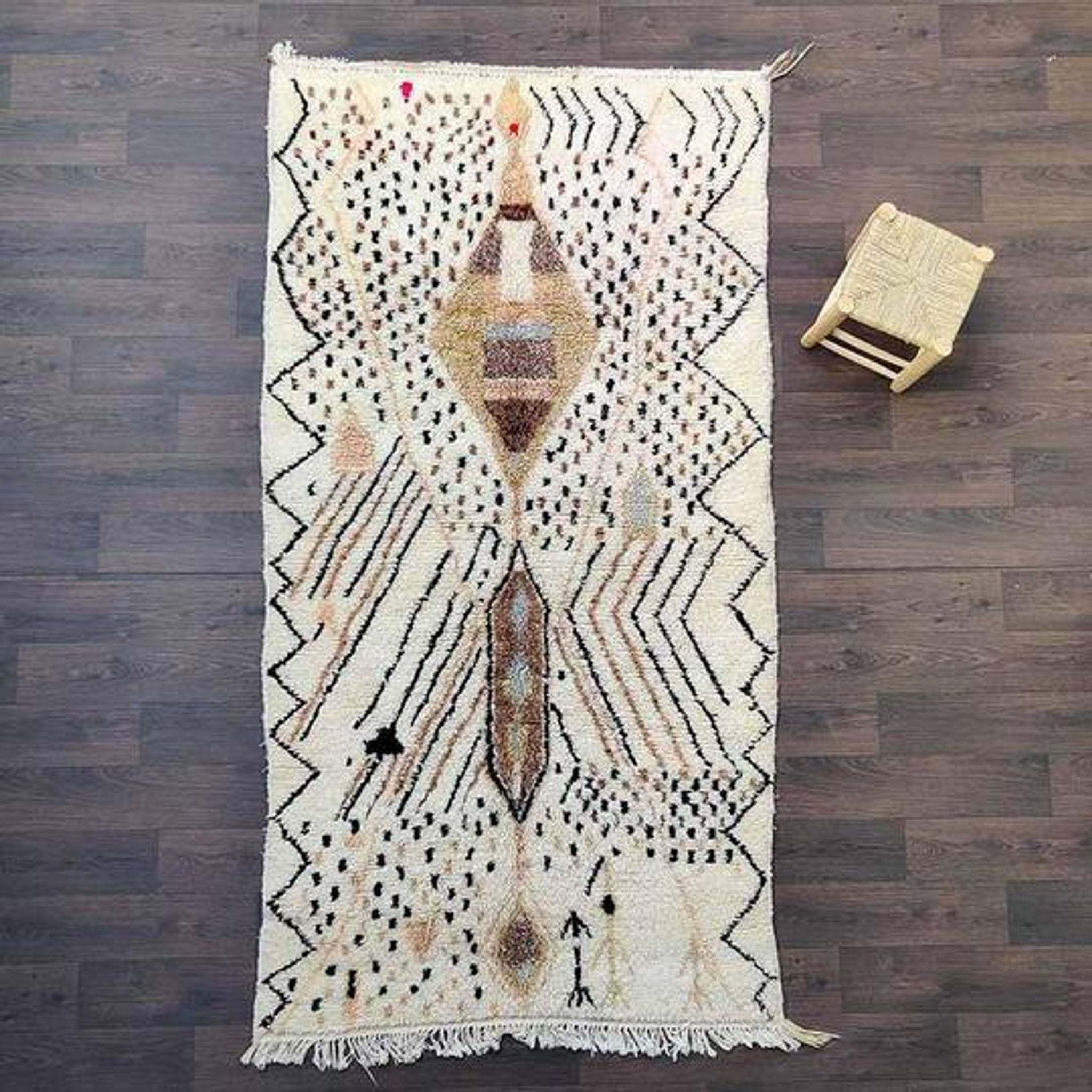 Tapis azilal berbère marron 140x265 cm
