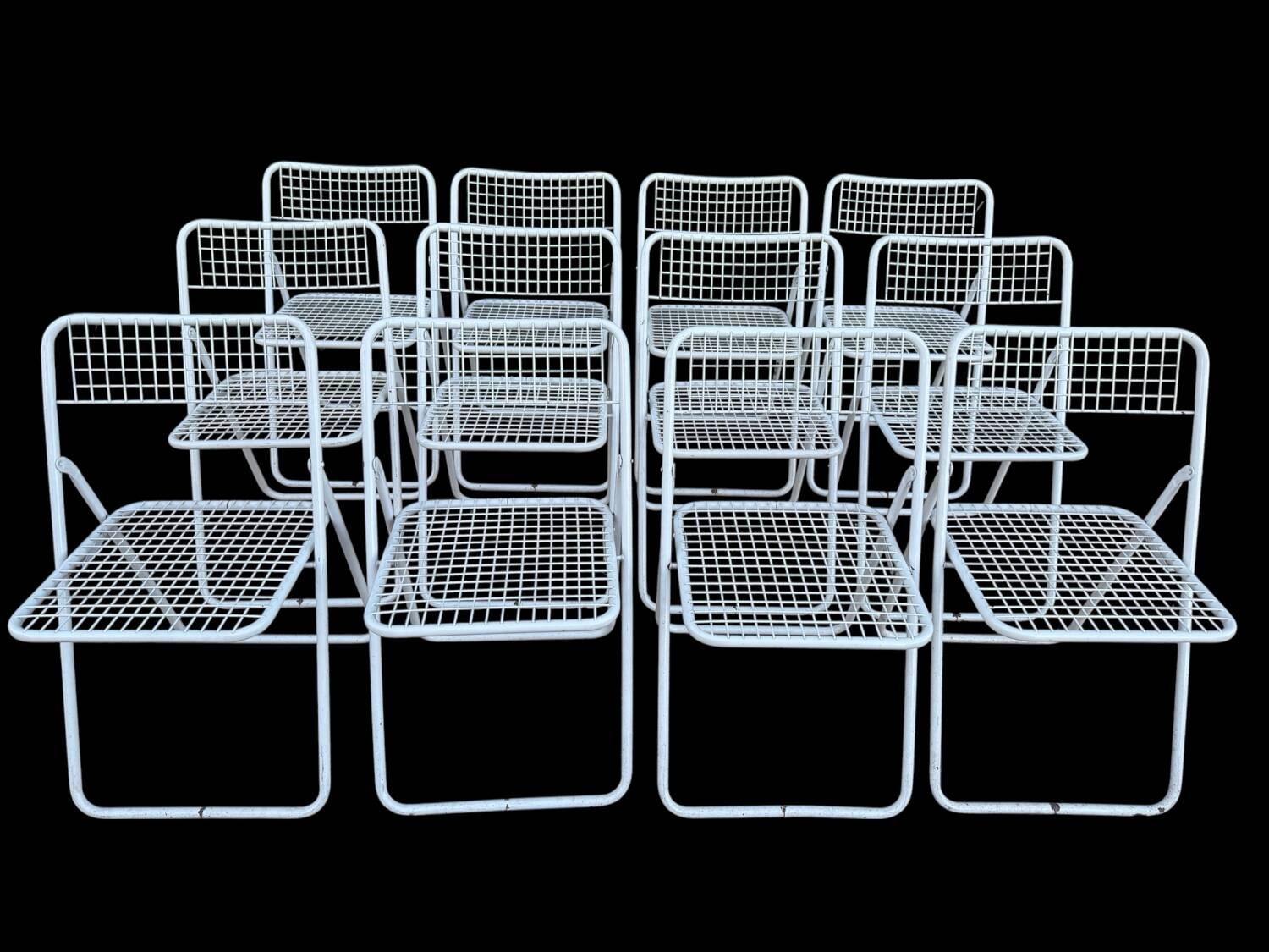 Ted Net Folding Chairs by Niels Gammelgaard for IKEA, 1970s, Set of