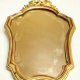 Louis XV-style golden mirror - 42x26cm