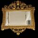 Napoleon III mirror in gilded stucco