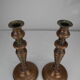Pair of French copper candlesticks, 19th century