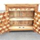Chest of drawers wooden marquetry, two doors, two drawers