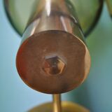 Pair of wall lamps brass and blown glass, Denmark 1960