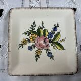 10 Square Dessert Plates by Emile Tessier, Malicorne