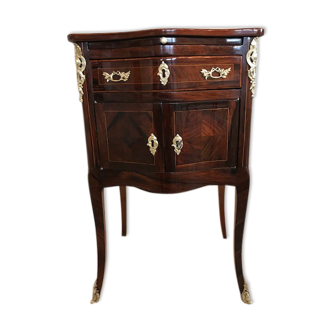 former small table rags era Louis XV 18th in marquetry