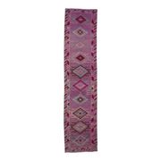 1970s Turkish Oushak Handmade Runner Rug 83x358