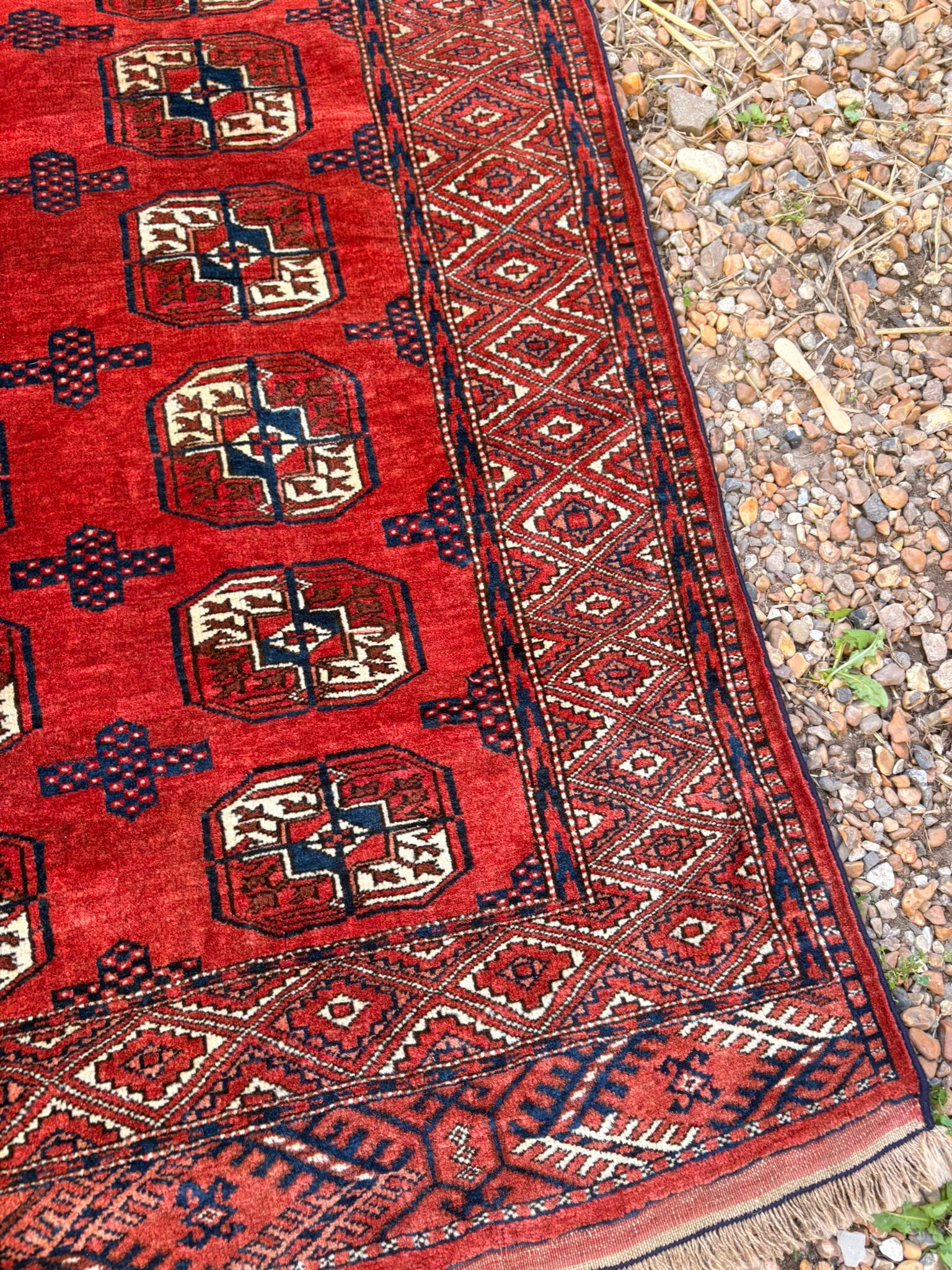 Pakistani Bukhara Carpet 152x118 Wool Mori Handcrafted Red Oriental