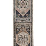 Vintage Turkish Oushak Rug Handwoven 59x200 cm