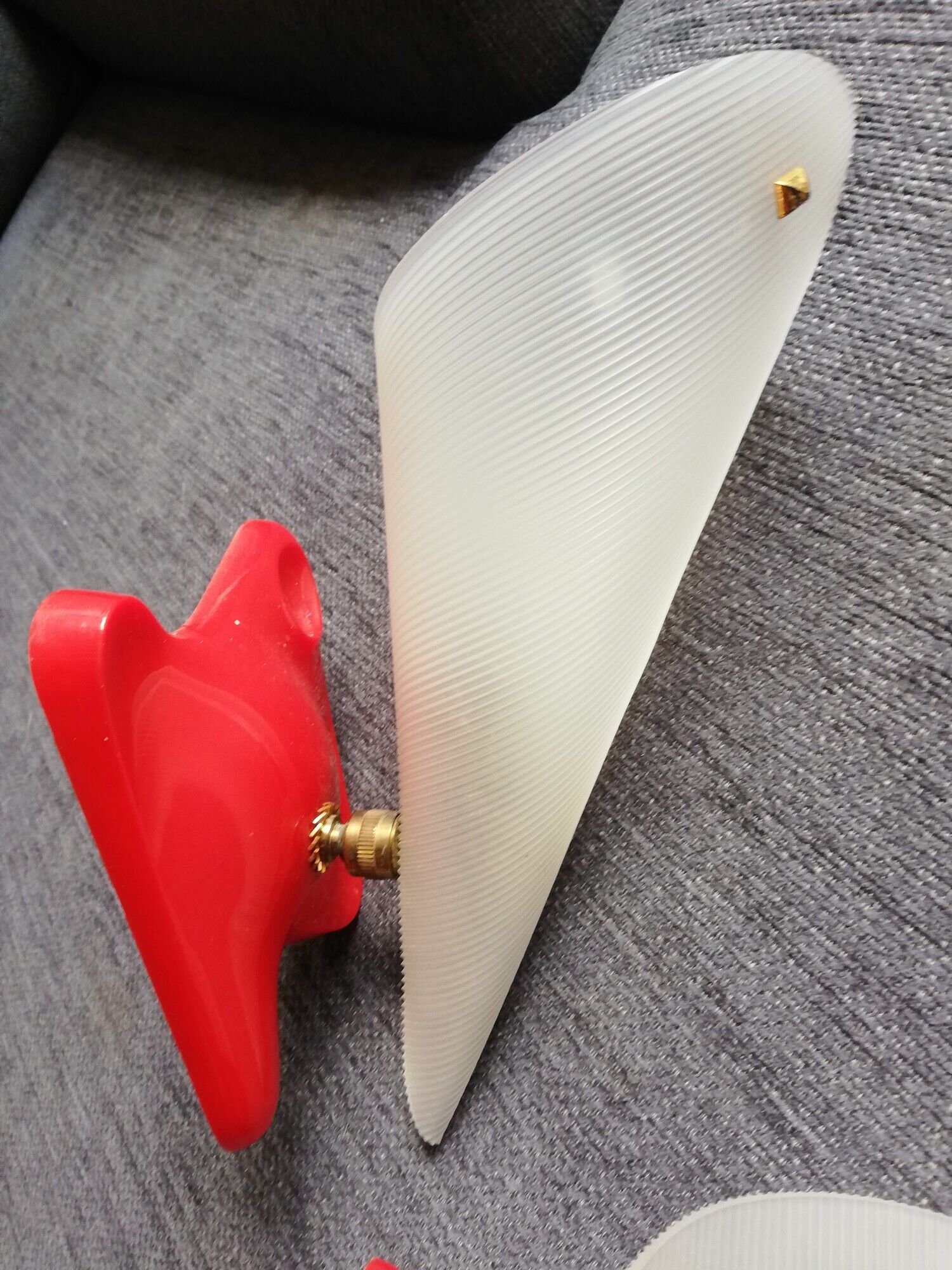 Lot 2 vintage rockabilly tapered wall lamps