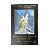 Poster exhibition Paul Poiret and Nicole Groult Paris 1986 Georges Barbier