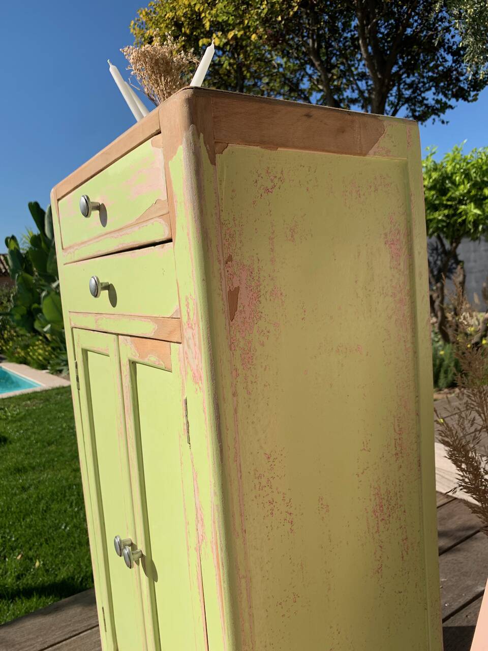 Parisian buffet in patinated wood