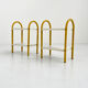 Pair of yellow tubular bedside tables, 1980