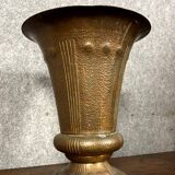 Art Nouveau period Medicis vase in gilded brass circa 1900